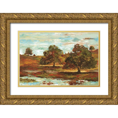 Landscape II Gold Ornate Wood Framed Art Print with Double Matting by Gorham, Gregory