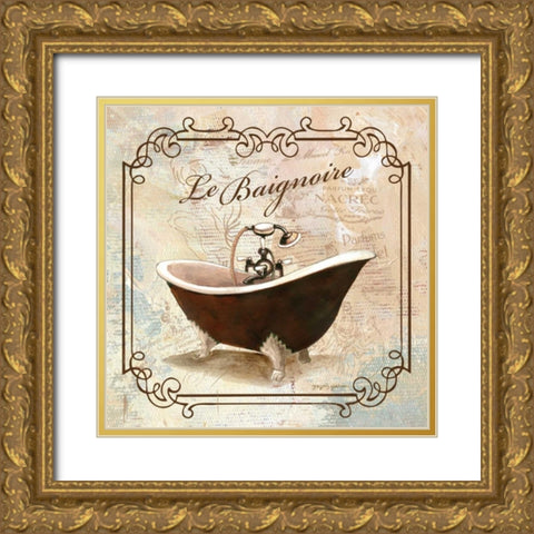 Femme Tub Gold Ornate Wood Framed Art Print with Double Matting by Gorham, Gregory