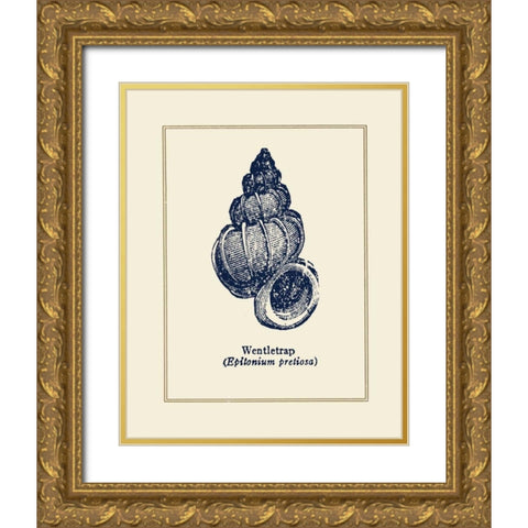 Wentletrap Shell Gold Ornate Wood Framed Art Print with Double Matting by Gorham, Gregory