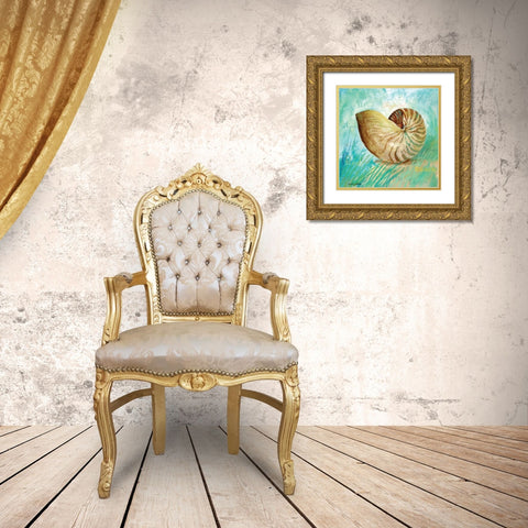 Marine Life Motif IV Gold Ornate Wood Framed Art Print with Double Matting by Gorham, Gregory