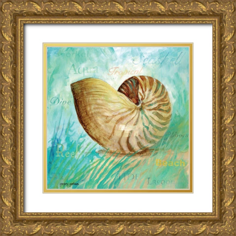 Marine Life Motif IV Gold Ornate Wood Framed Art Print with Double Matting by Gorham, Gregory