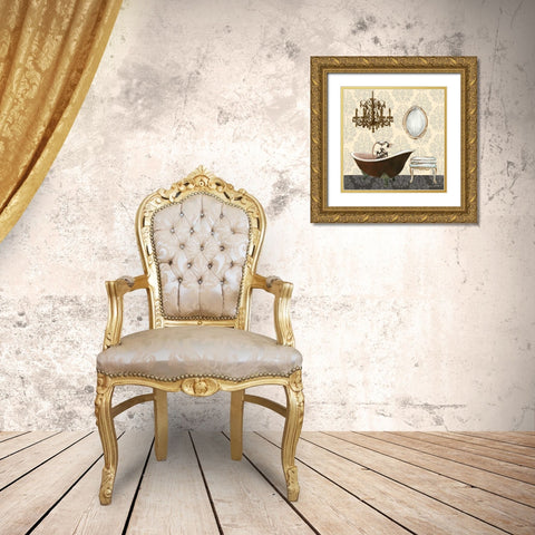 French Bath Motif II Gold Ornate Wood Framed Art Print with Double Matting by Gorham, Gregory