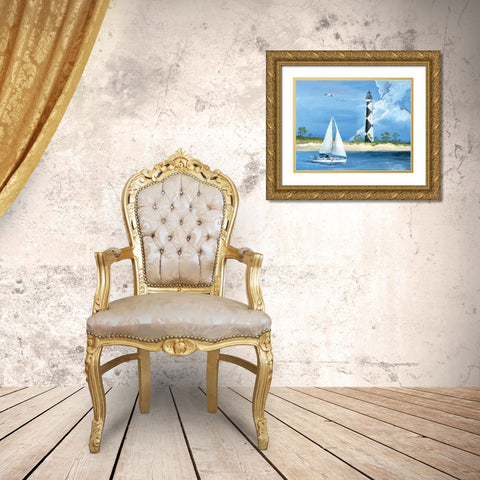Cape Lookout Gold Ornate Wood Framed Art Print with Double Matting by Gorham, Gregory