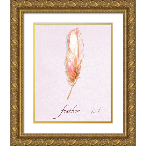 Feather Dance Gold Ornate Wood Framed Art Print with Double Matting by Gorham, Gregory
