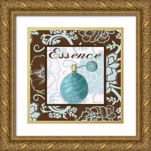 Fashion Blue Essence Gold Ornate Wood Framed Art Print with Double Matting by Gorham, Gregory