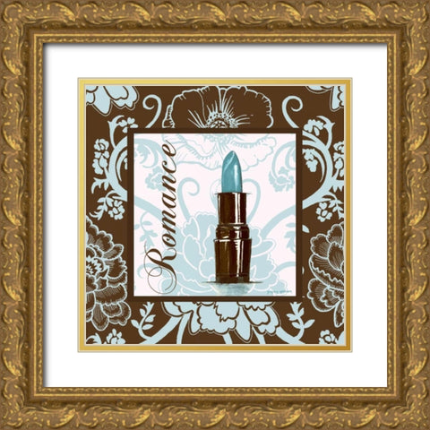 Fashion Blue Romance Gold Ornate Wood Framed Art Print with Double Matting by Gorham, Gregory