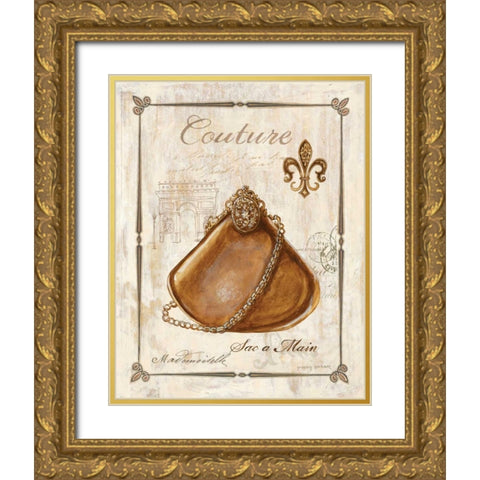 Keys to Paris Couture Gold Ornate Wood Framed Art Print with Double Matting by Gorham, Gregory