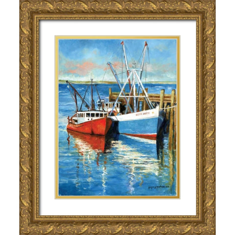 Blue Skies Gold Ornate Wood Framed Art Print with Double Matting by Gorham, Gregory