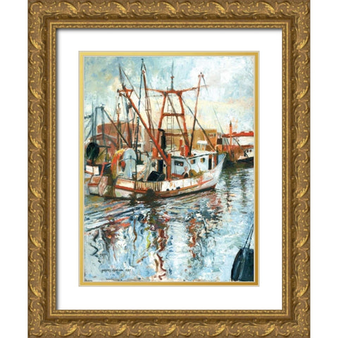 Gloucester Gold Ornate Wood Framed Art Print with Double Matting by Gorham, Gregory