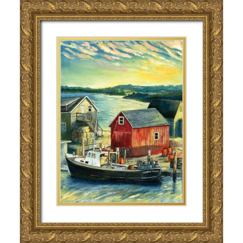 Summer Dawn Gold Ornate Wood Framed Art Print with Double Matting by Gorham, Gregory