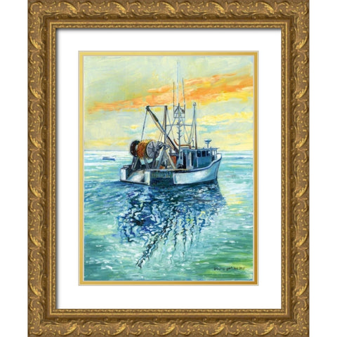Sun Rise Gold Ornate Wood Framed Art Print with Double Matting by Gorham, Gregory