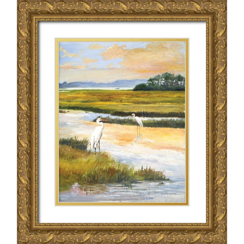 Salt Marsh Sanctuary II Gold Ornate Wood Framed Art Print with Double Matting by Gorham, Gregory