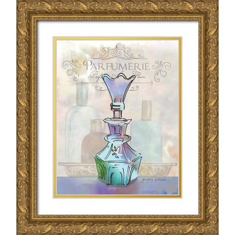 French Perfume Motif I Gold Ornate Wood Framed Art Print with Double Matting by Gorham, Gregory