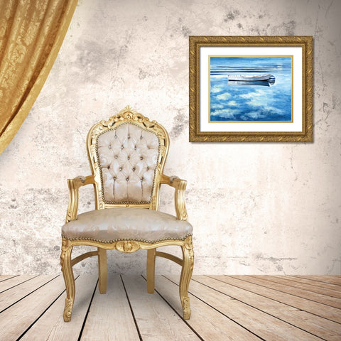 Skiff Gold Ornate Wood Framed Art Print with Double Matting by Gorham, Gregory