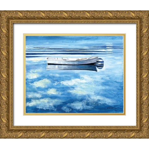 Skiff Gold Ornate Wood Framed Art Print with Double Matting by Gorham, Gregory