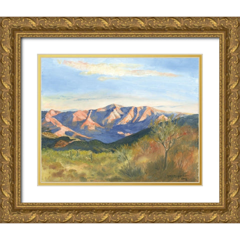 Mountain View 2 Gold Ornate Wood Framed Art Print with Double Matting by Gorham, Gregory