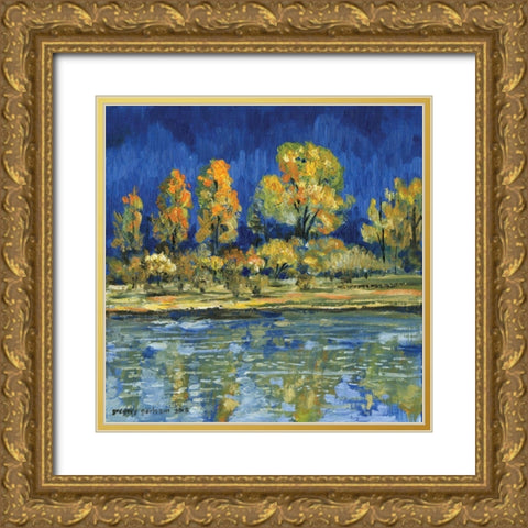 Franz Lake Gold Ornate Wood Framed Art Print with Double Matting by Gorham, Gregory