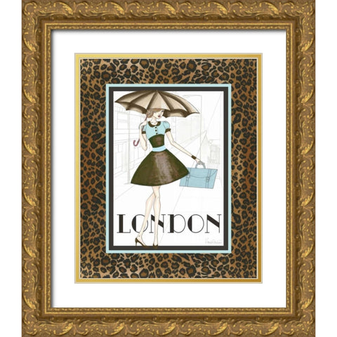 City Girl I Gold Ornate Wood Framed Art Print with Double Matting by Guinn, Katie