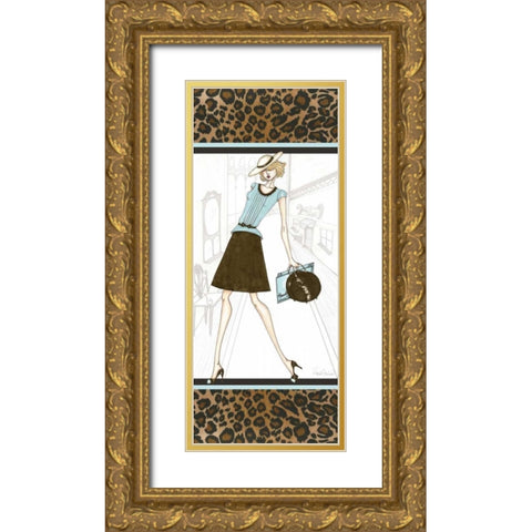 City Girl IV Gold Ornate Wood Framed Art Print with Double Matting by Guinn, Katie