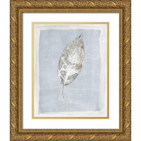 Winter Leaf I Gold Ornate Wood Framed Art Print with Double Matting by Hargittai, Paul