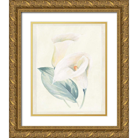 Calla Lily I Gold Ornate Wood Framed Art Print with Double Matting by Hargittai, Paul