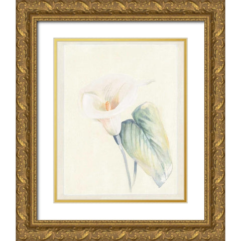 Calla Lily II Gold Ornate Wood Framed Art Print with Double Matting by Hargittai, Paul