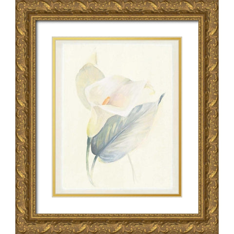 Calla Lily III Gold Ornate Wood Framed Art Print with Double Matting by Hargittai, Paul