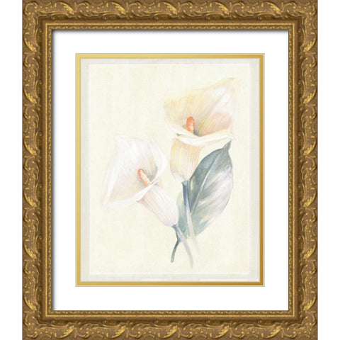 Calla Lily IV Gold Ornate Wood Framed Art Print with Double Matting by Hargittai, Paul