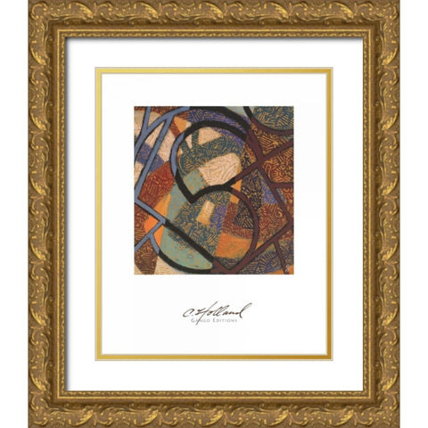 Urban Puzzle II Gold Ornate Wood Framed Art Print with Double Matting by Holland, Cynthia