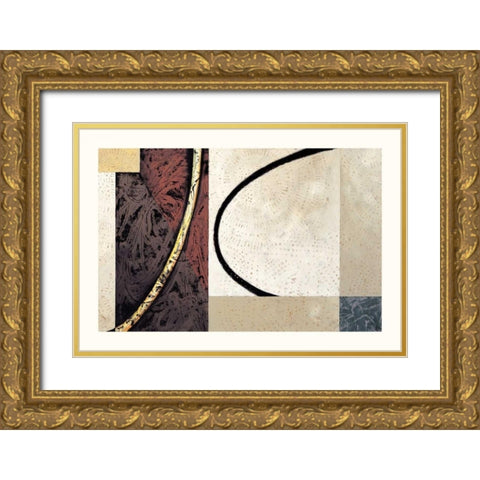Line and Verse #II5 Gold Ornate Wood Framed Art Print with Double Matting by Holland, Cynthia