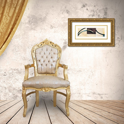 Line and Verse #II6 Gold Ornate Wood Framed Art Print with Double Matting by Holland, Cynthia