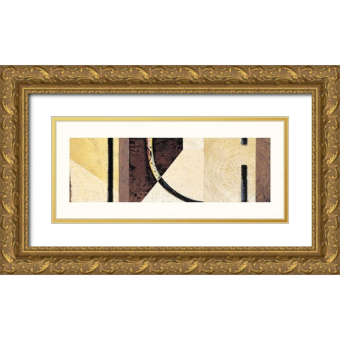 Line and Verse #II7 Gold Ornate Wood Framed Art Print with Double Matting by Holland, Cynthia