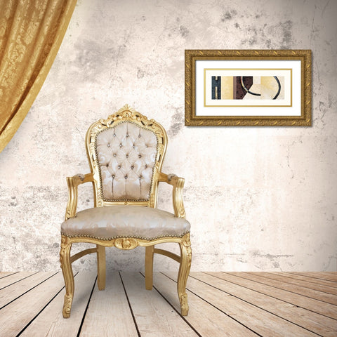 Line and Verse #II8 Gold Ornate Wood Framed Art Print with Double Matting by Holland, Cynthia
