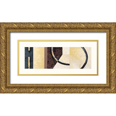 Line and Verse #II8 Gold Ornate Wood Framed Art Print with Double Matting by Holland, Cynthia