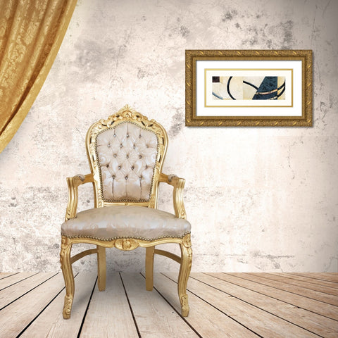 Line and Verse #II9 Gold Ornate Wood Framed Art Print with Double Matting by Holland, Cynthia