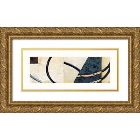 Line and Verse #II9 Gold Ornate Wood Framed Art Print with Double Matting by Holland, Cynthia