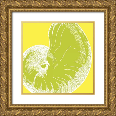 Graphic Shell II Gold Ornate Wood Framed Art Print with Double Matting by Harbick, N