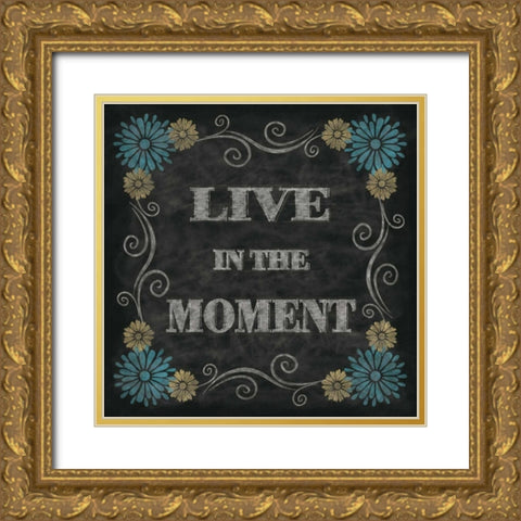 Chalkboard Inspirations II Gold Ornate Wood Framed Art Print with Double Matting by Harbick, N