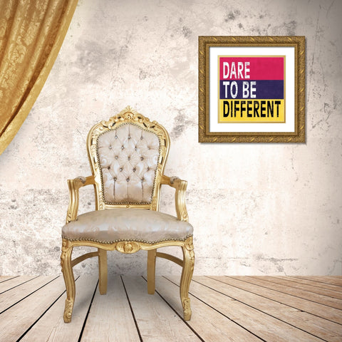 Dare to be Different II Gold Ornate Wood Framed Art Print with Double Matting by Harbick, N