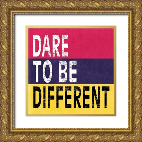 Dare to be Different II Gold Ornate Wood Framed Art Print with Double Matting by Harbick, N