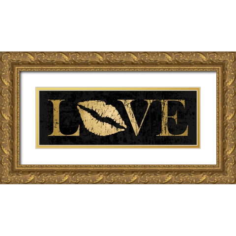 Gold Love Gold Ornate Wood Framed Art Print with Double Matting by Harbick, N.