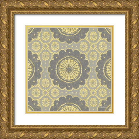 Elegance in Yellow II Gold Ornate Wood Framed Art Print with Double Matting by Harbick, N.