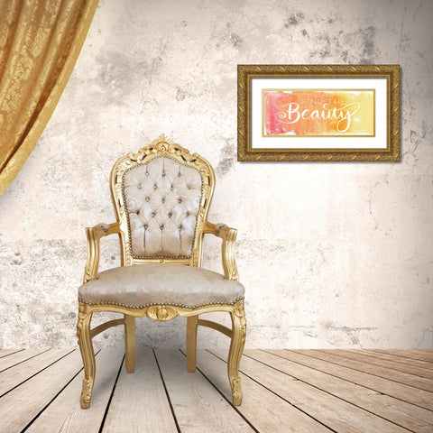 Find Beauty Gold Ornate Wood Framed Art Print with Double Matting by Harbick, N.