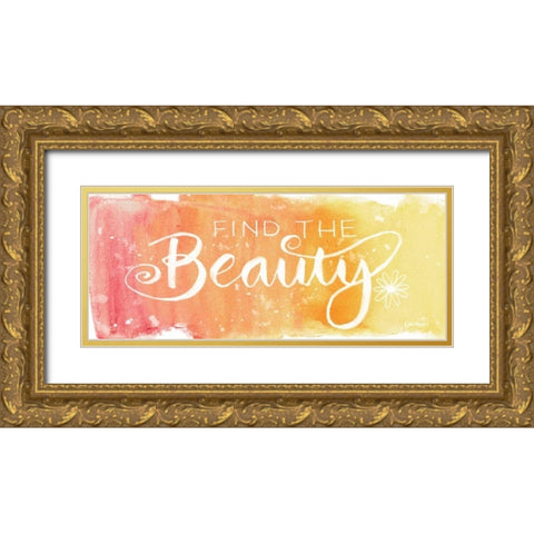 Find Beauty Gold Ornate Wood Framed Art Print with Double Matting by Harbick, N.