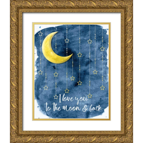 Love You I Gold Ornate Wood Framed Art Print with Double Matting by Harbick, N.