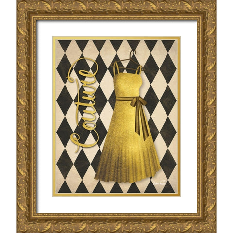 Gold Dress Couture Gold Ornate Wood Framed Art Print with Double Matting by Harbick, N.