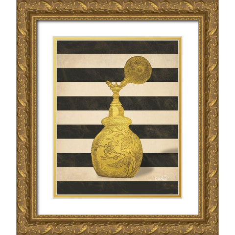Vintage Gold Atomizer Gold Ornate Wood Framed Art Print with Double Matting by Harbick, N.