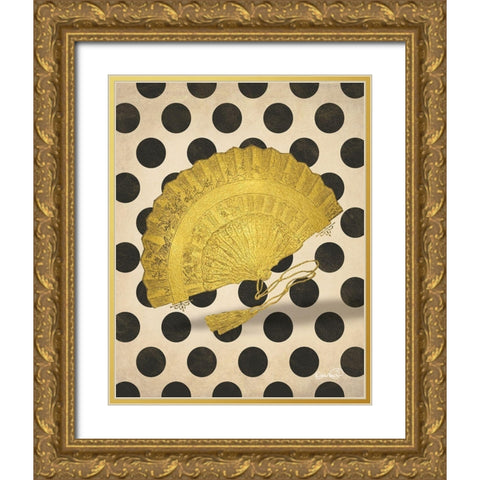 Vintage Gold Fan Gold Ornate Wood Framed Art Print with Double Matting by Harbick, N.