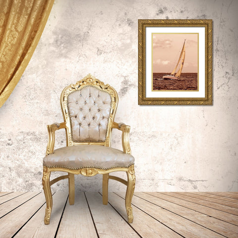 Weekend Sail I Gold Ornate Wood Framed Art Print with Double Matting by Hausenflock, Alan