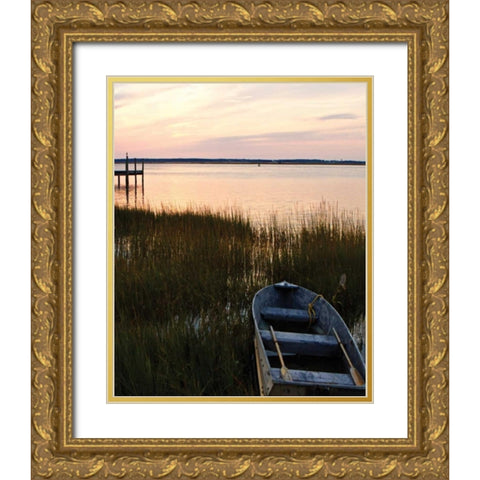 Channel Sunset IV Gold Ornate Wood Framed Art Print with Double Matting by Hausenflock, Alan